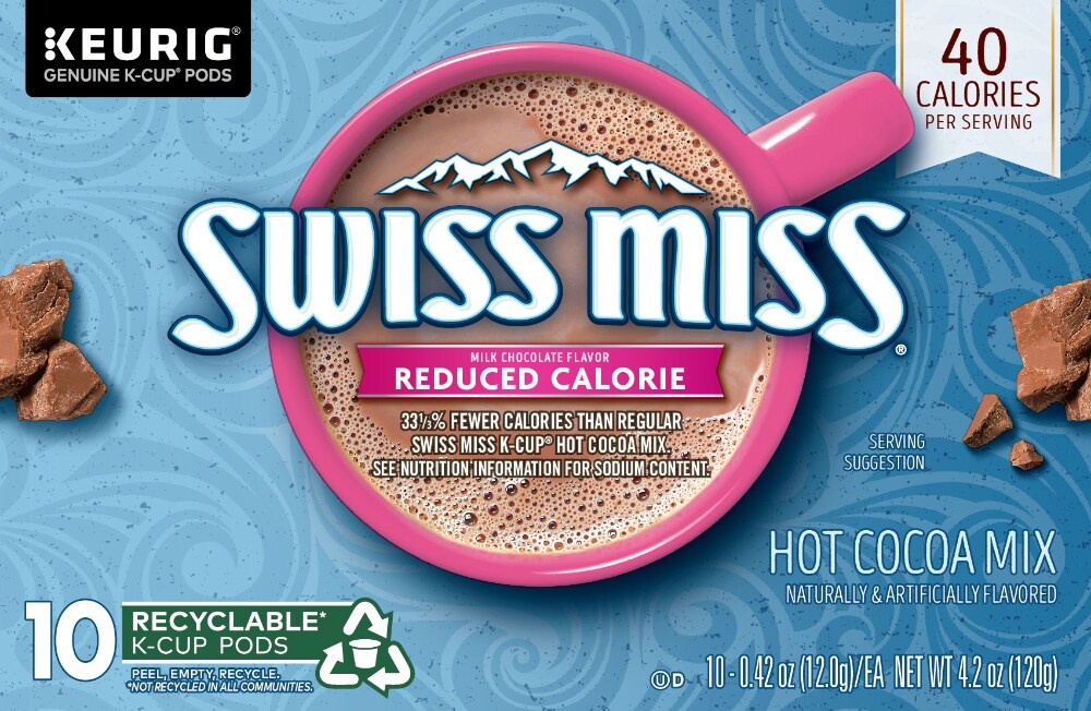 slide 1 of 1, Swiss Miss Light Hot Cocoa Kcup, 10 ct