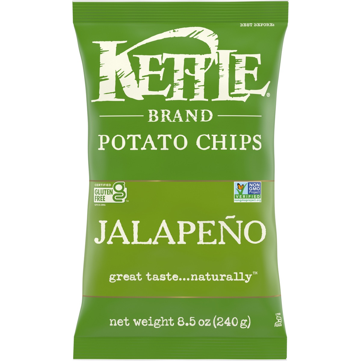 slide 1 of 9, Kettle Brand Potato Chips, Jalapeno Kettle Chips, 8.5 Oz, 