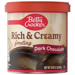 Betty Crocker Rich & Creamy Gluten Free Dark Chocolate Frosting, 16 oz.