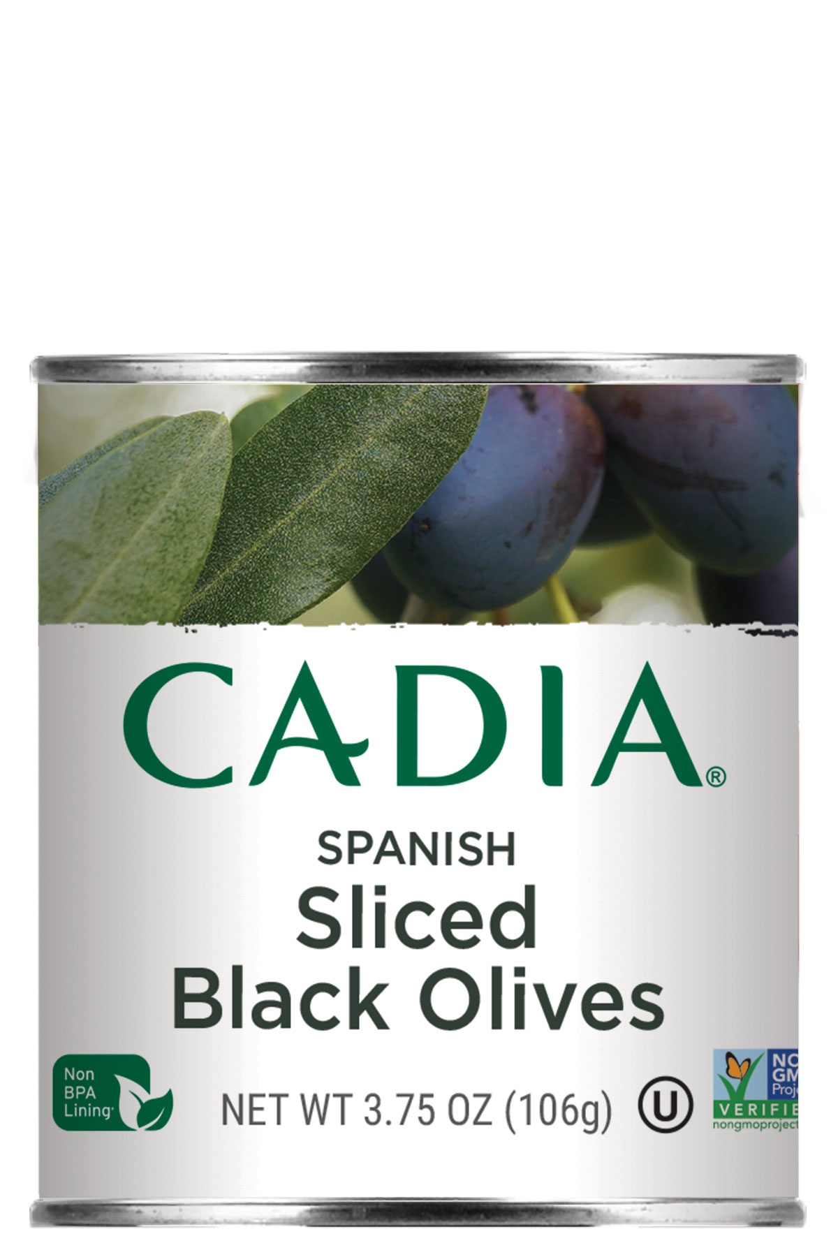 slide 1 of 1, Cadia Spanish Sliced Black Olives, 3.75 oz