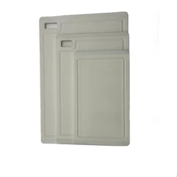 Grand Gourmet Poly Cutting Board Nonslip, 3piece, Cream