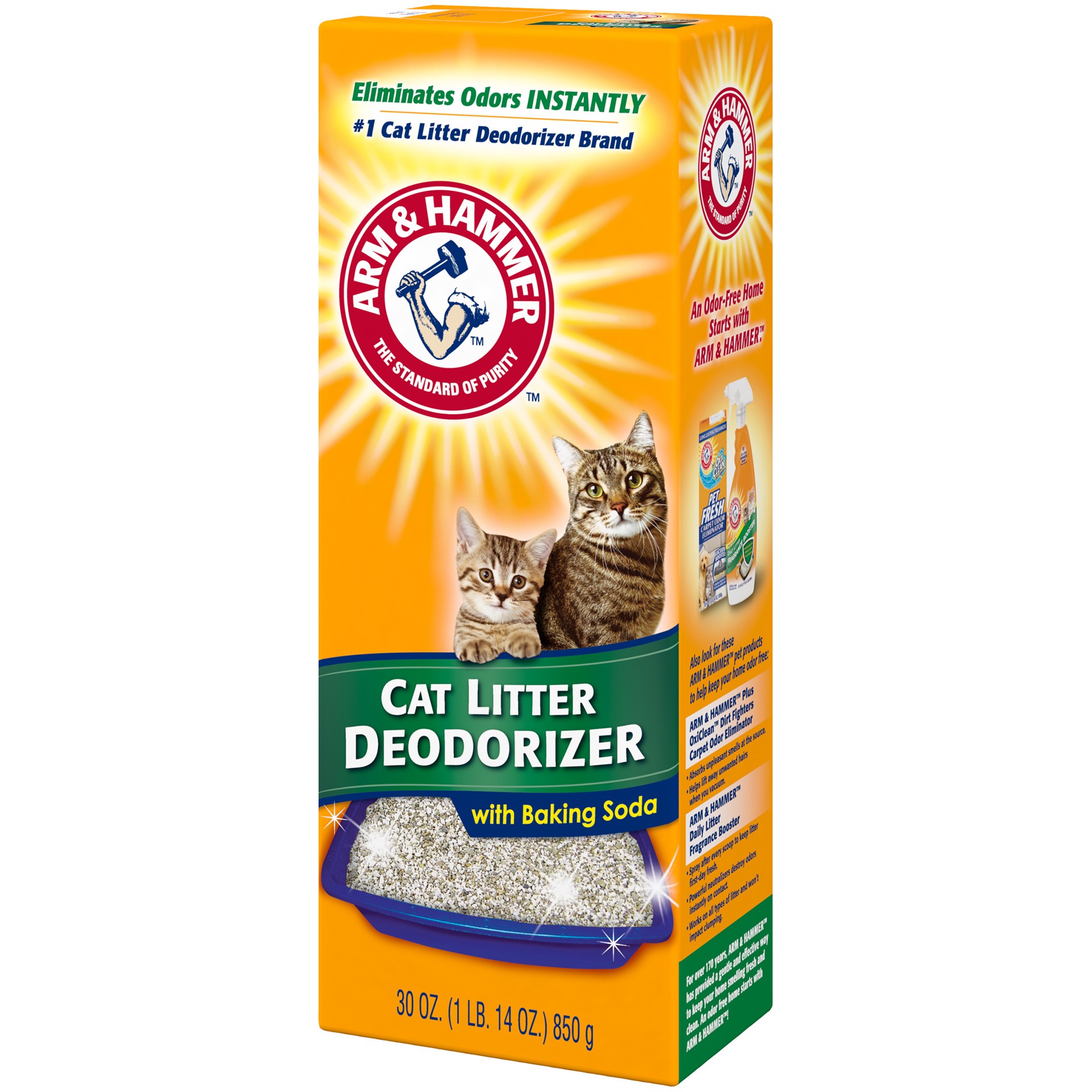 slide 3 of 4, Arm & Hammer Cat Litter Deodorizer, 30 oz., 30 oz