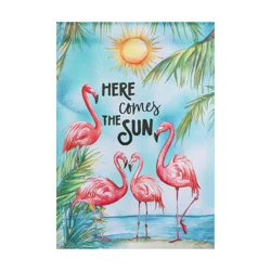 Here Comes The Sun Garden Suede Flag