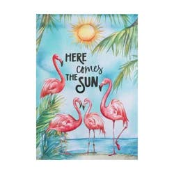 Here Comes The Sun Garden Suede Flag