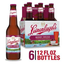 Leinenkugel's Berry Weiss Fruit Craft Beer, 4.7% ABV, 6 Pack, 12 fl oz Bottles