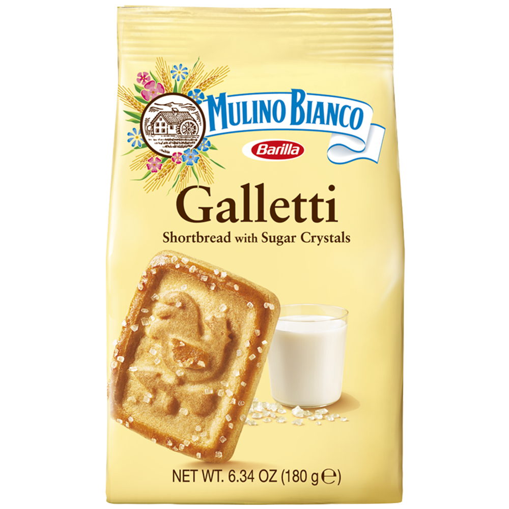 slide 1 of 5, Mulino Bianco Galletti Shortbread With Sugar Cryst, 7.05 oz