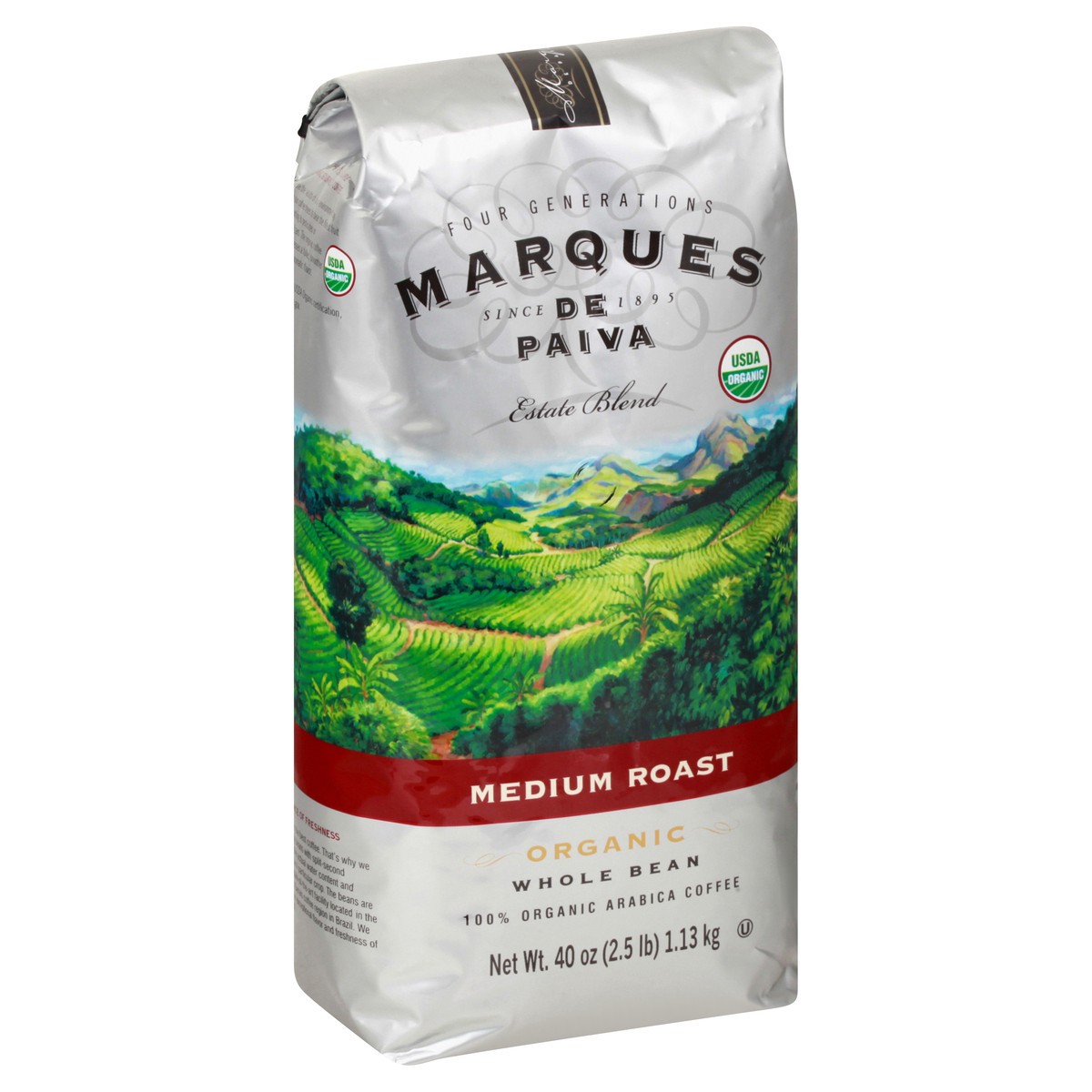 slide 2 of 9, Marques de Paiva Organic Medium Roast Whole Bean Coffee - 40 oz, 40 oz