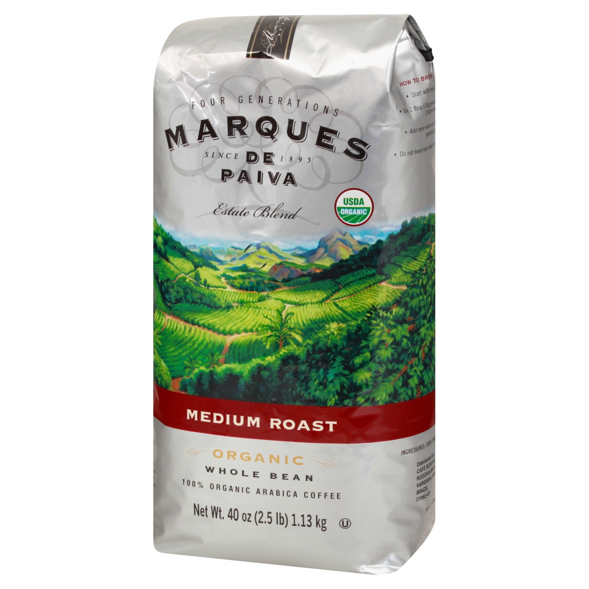 slide 9 of 9, Marques de Paiva Organic Medium Roast Whole Bean Coffee - 40 oz, 40 oz