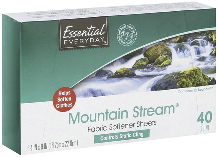 slide 1 of 1, Essential Everyday Mountain Softener Sheet, 40 ct