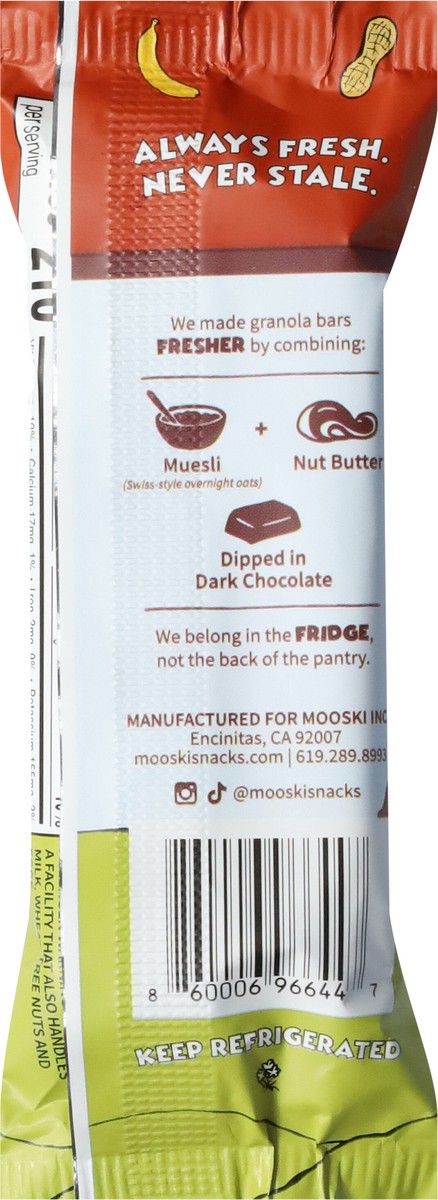 slide 10 of 13, Mooski Chilled Peanut Butter Banana Oat Bar 1.59 oz, 1.59 oz