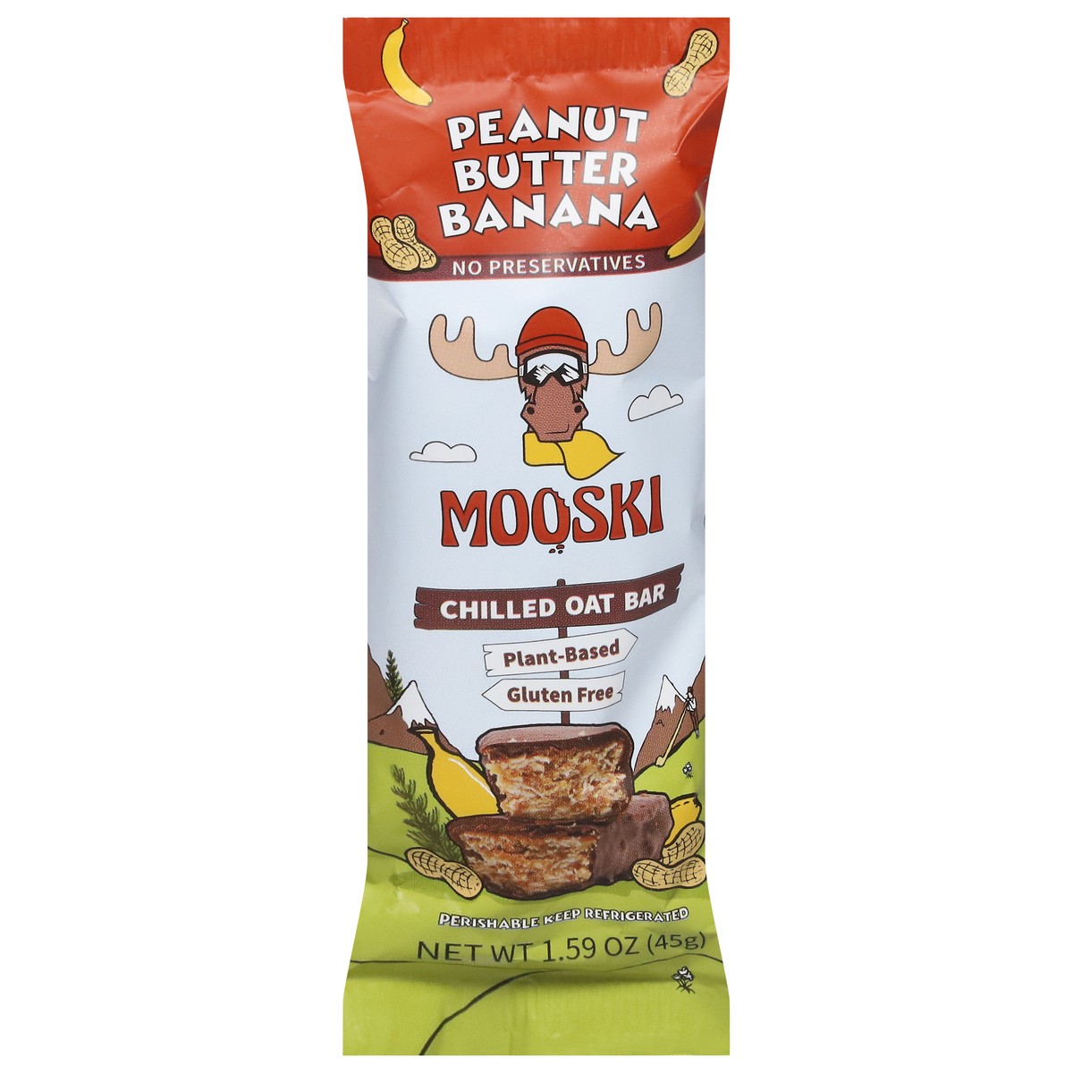 slide 1 of 13, Mooski Chilled Peanut Butter Banana Oat Bar 1.59 oz, 1.59 oz
