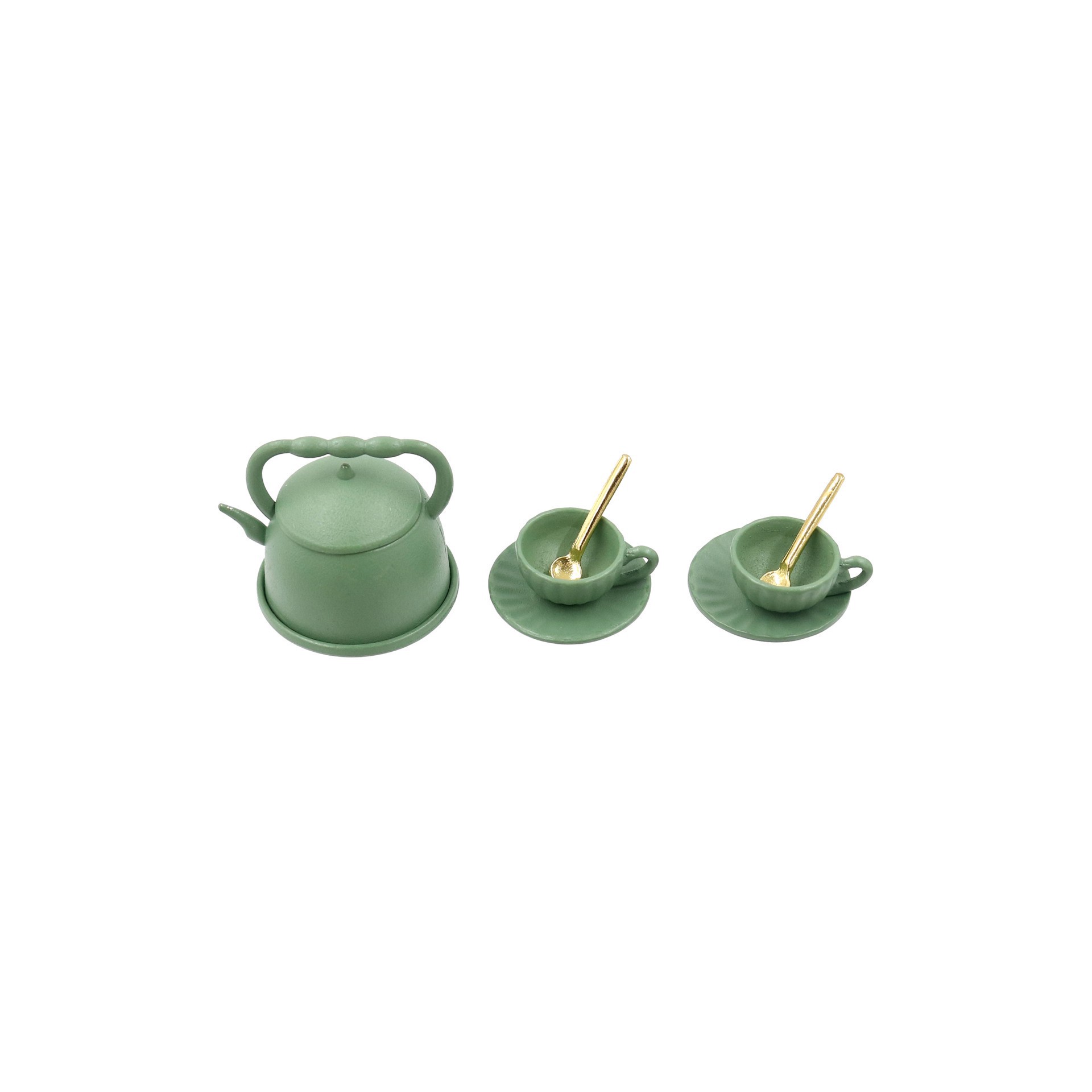 slide 3 of 3, Miniature Green Tea Set By Make Market, 0.9 in x 0.87 in x 1.03 in