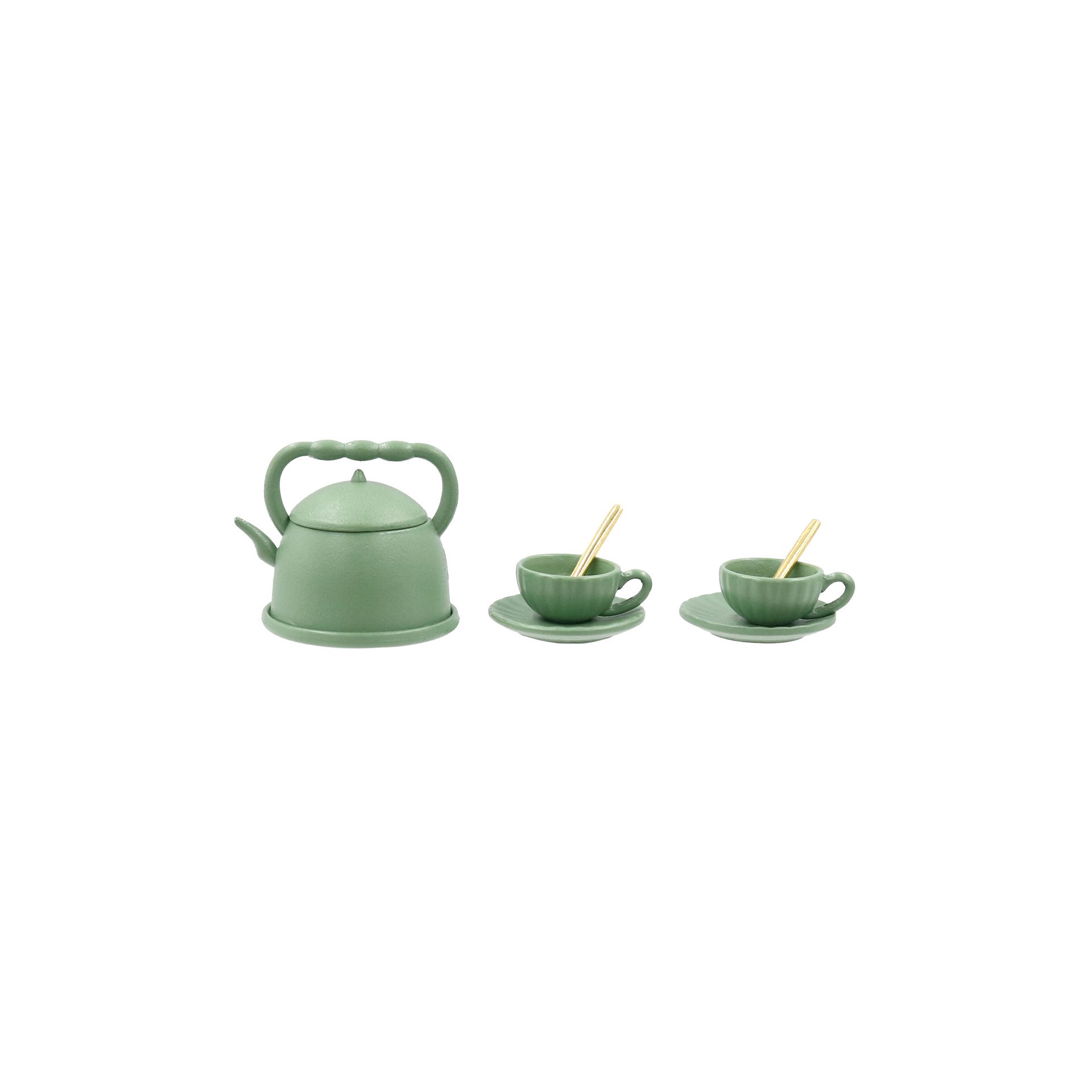 slide 2 of 3, Miniature Green Tea Set By Make Market, 0.9 in x 0.87 in x 1.03 in