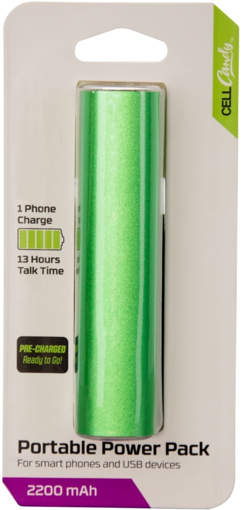 slide 1 of 1, CellCandy Compact Portable Aluminum Power Bank - Sour Apple Green, 1 ct