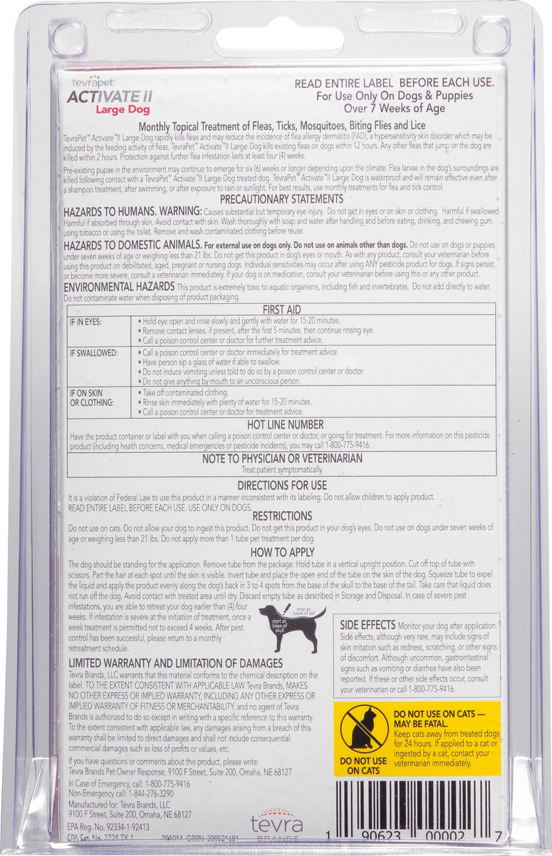 slide 9 of 10, Tevra Pet Tp Activate Ii Lg Dog, 4 ct