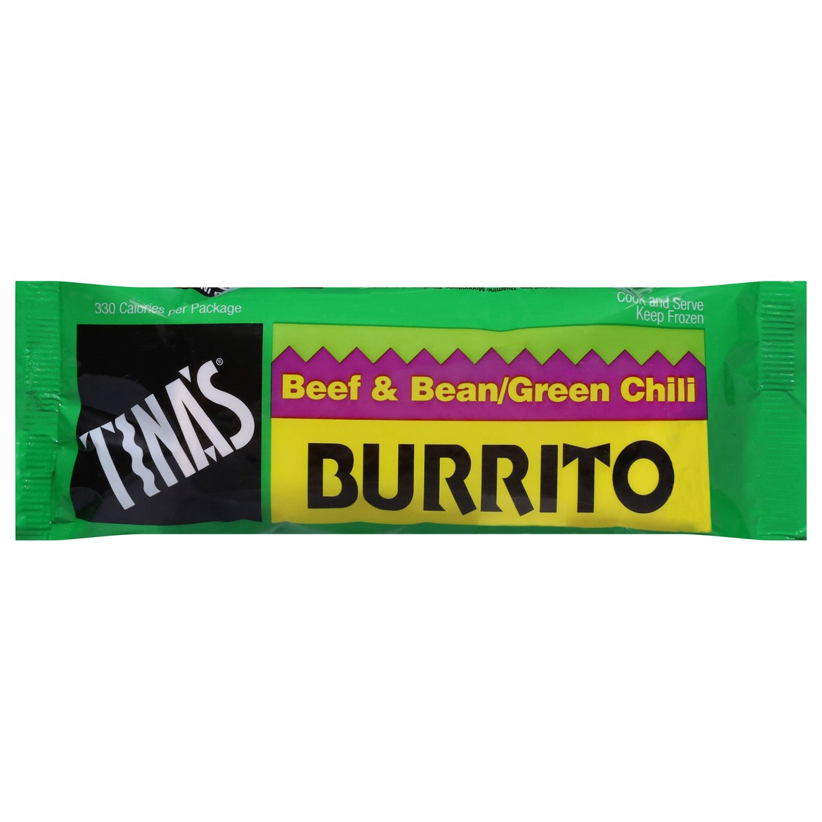 slide 1 of 9, Tina's Beef & Bean/Green Chili Burrito 4 oz, 4 oz