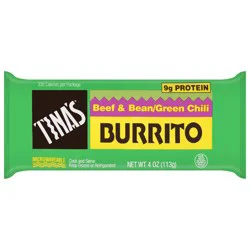 Tina's Beef & Bean/Green Chili Burrito 4 oz