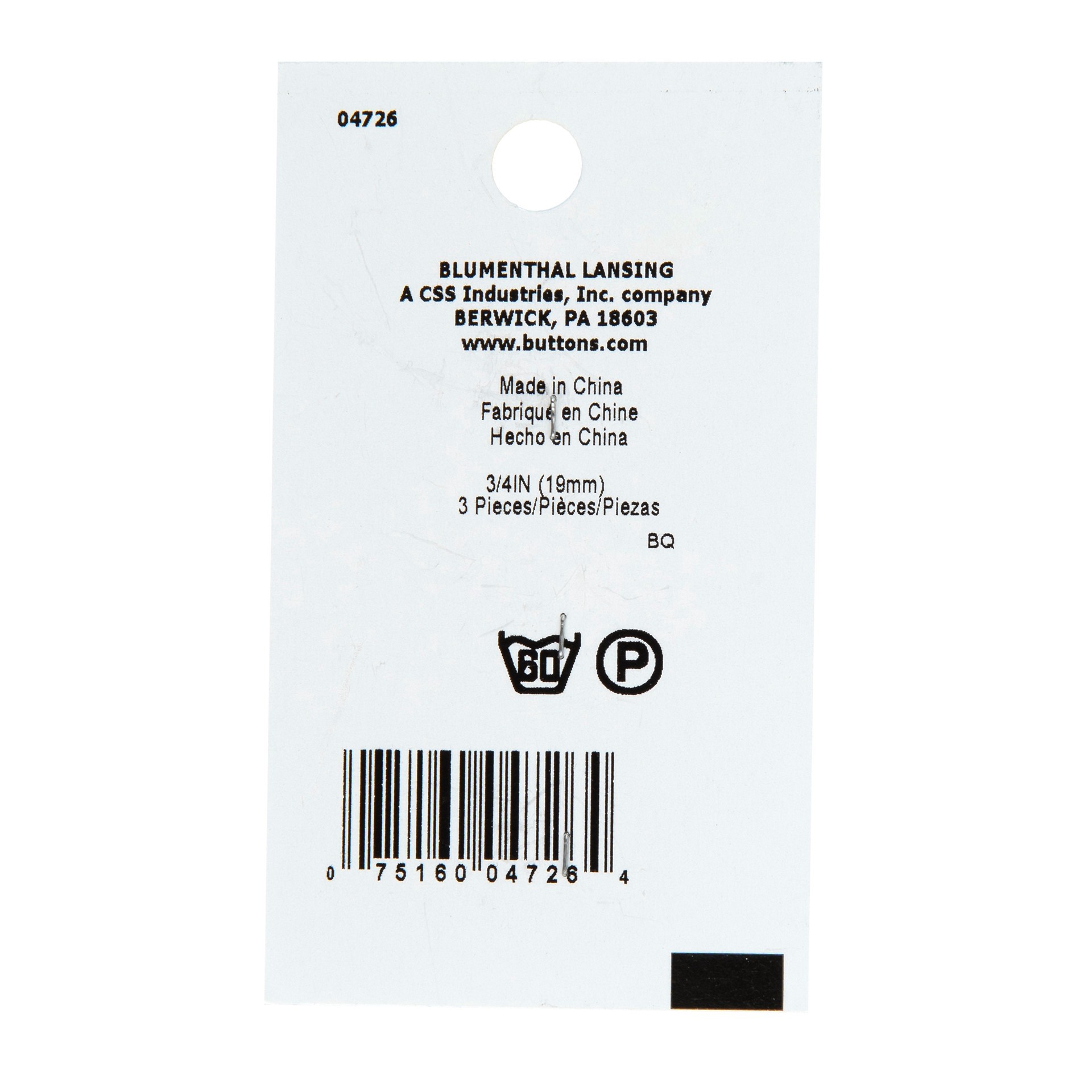 slide 2 of 3, Blumenthal Lansing Lamode 3/4" Translucent 4-Hole Buttons, 3ct., 3 ct