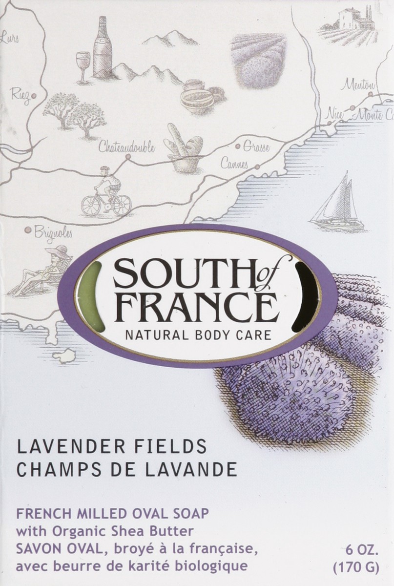 slide 2 of 5, South of France Good Health Natural Products Inc South Of France Natural Body Care Lavender Fields Oval Soap, 6 oz