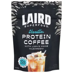 Laird Superfood Vanilla Protein Coffee with Lion's Mane Mushroom 5.3 oz