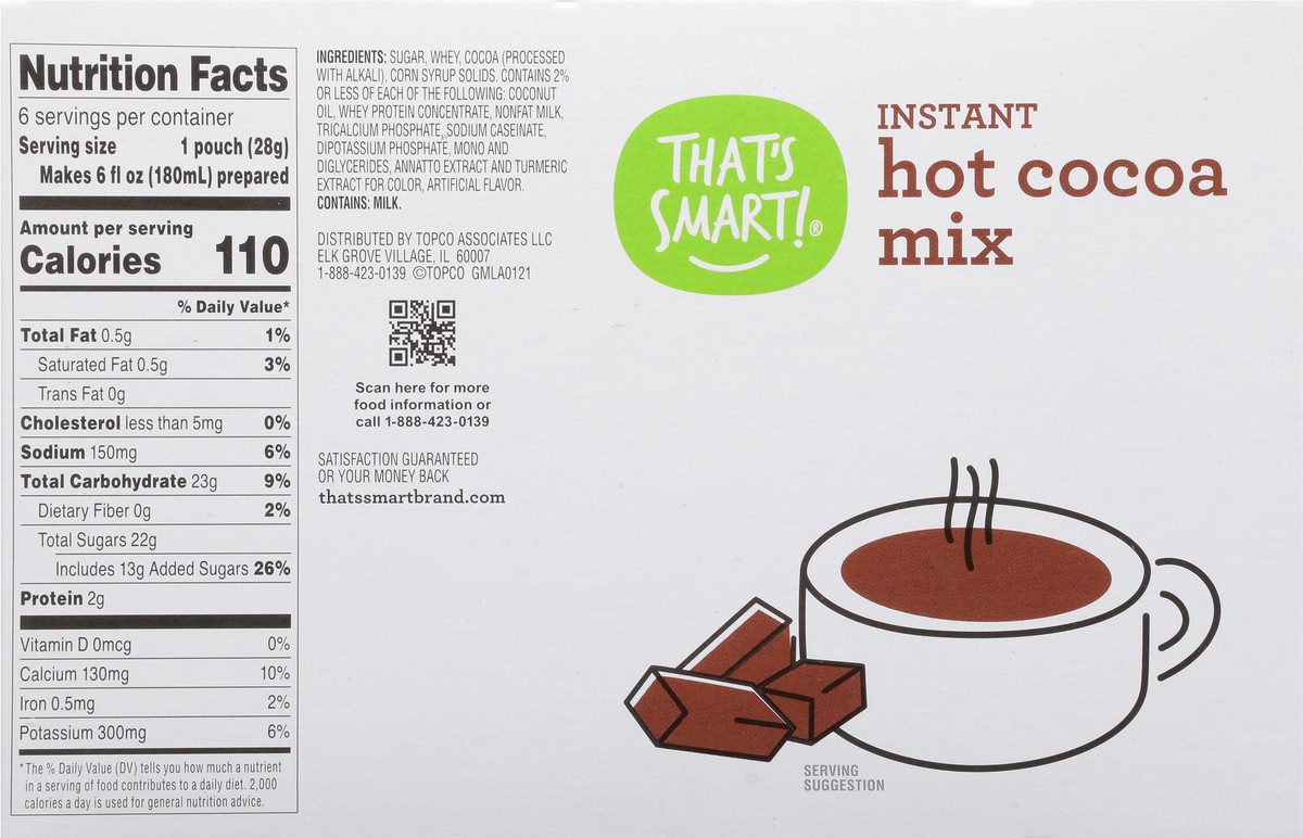 slide 13 of 14, That's Smart! Instant Hot Cocoa Mix - 6 ct, 6 ct