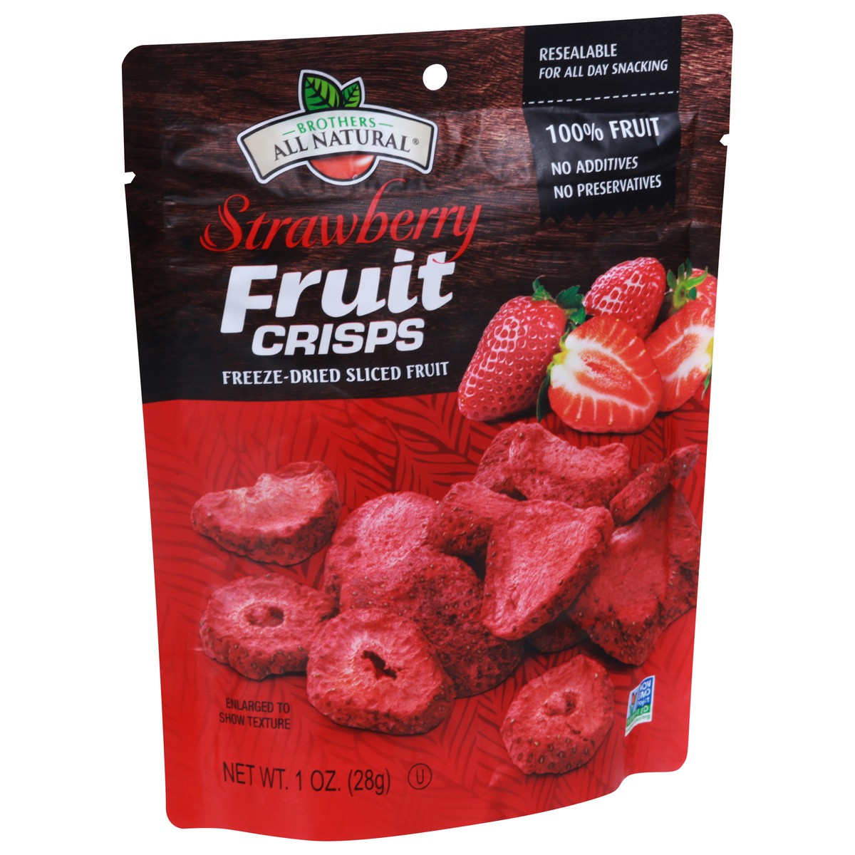 slide 2 of 9, Brothers All Natural Brothers Strawberries Freeze Dried Fruit Crisps, 1 oz