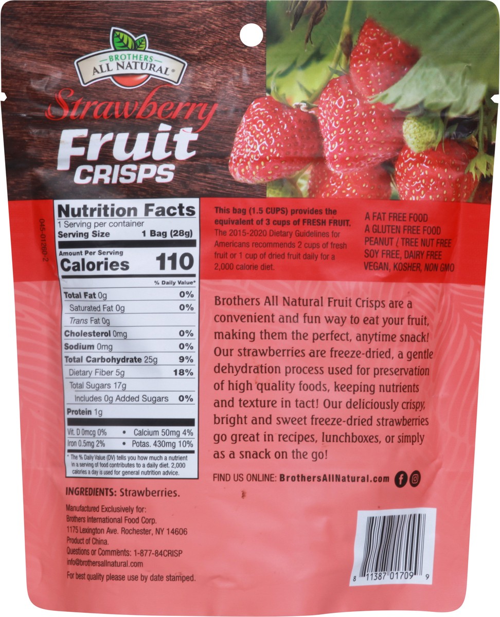 slide 5 of 9, Brothers All Natural Brothers Strawberries Freeze Dried Fruit Crisps, 1 oz
