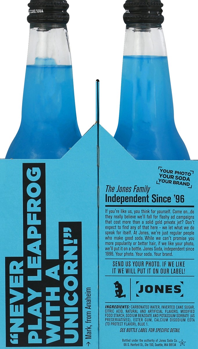 slide 4 of 4, Jones Soda Co. Cane Sugar Berry Lemonade Flavor- 4 ct; 12 fl oz, 4 ct; 12 oz
