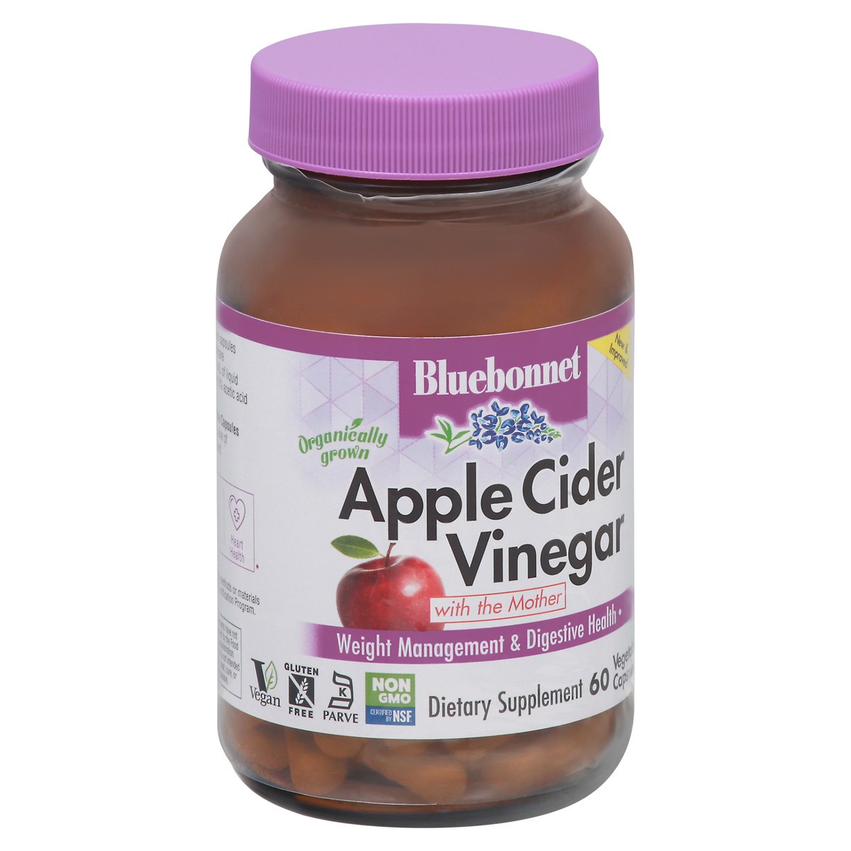 slide 13 of 13, Bluebonnet Nutrition Vegetable Capsules Apple Cider Vinegar 60 ea, 1 ct