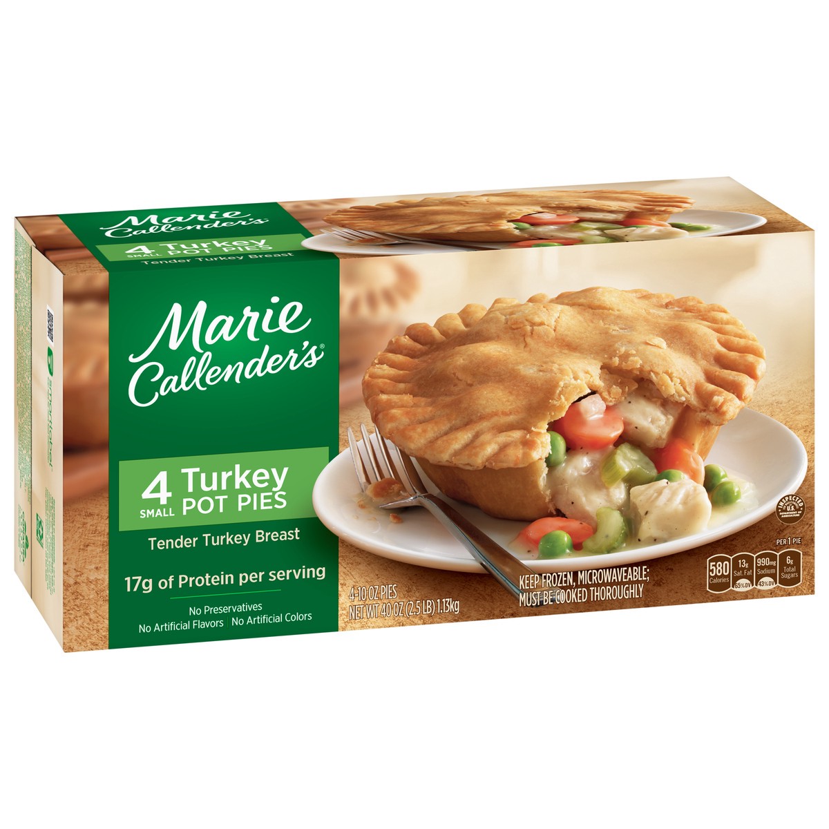 slide 9 of 9, Marie Callender's Turkey Pot Pies Small 4 - 10 oz Pies, 4 ct