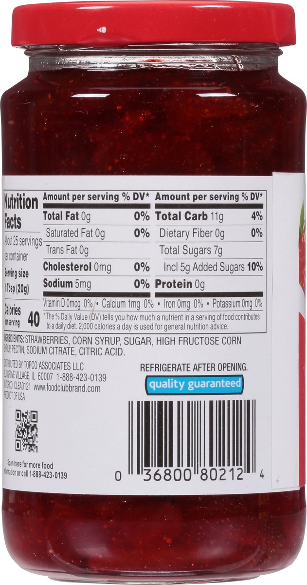 slide 7 of 9, Food Club Strawberry Preserves 18 oz, 18 oz