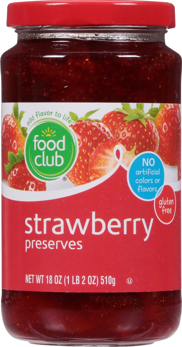 slide 9 of 9, Food Club Strawberry Preserves 18 oz, 18 oz