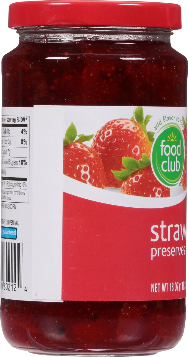 slide 4 of 9, Food Club Strawberry Preserves 18 oz, 18 oz