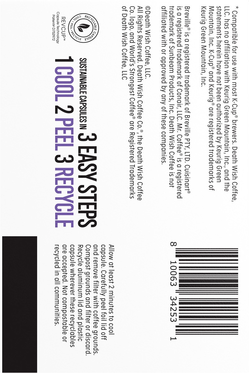 slide 7 of 8, Death Wish Coffee Co. Death Wish Coffee, Organic and Fair Trade, Espresso Roast, Single-Serve Coffee Pods, 10 ct, 10 ct