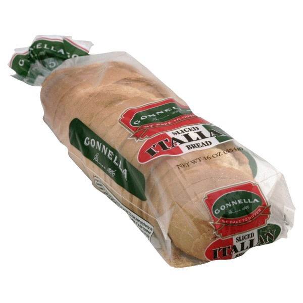 slide 1 of 1, Gonnella Sliced Italian Bread, 16 oz