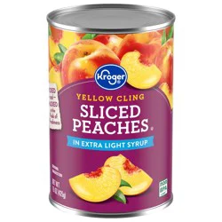 Kroger Yellow Cling Sliced Peaches In Extra Light Syrup