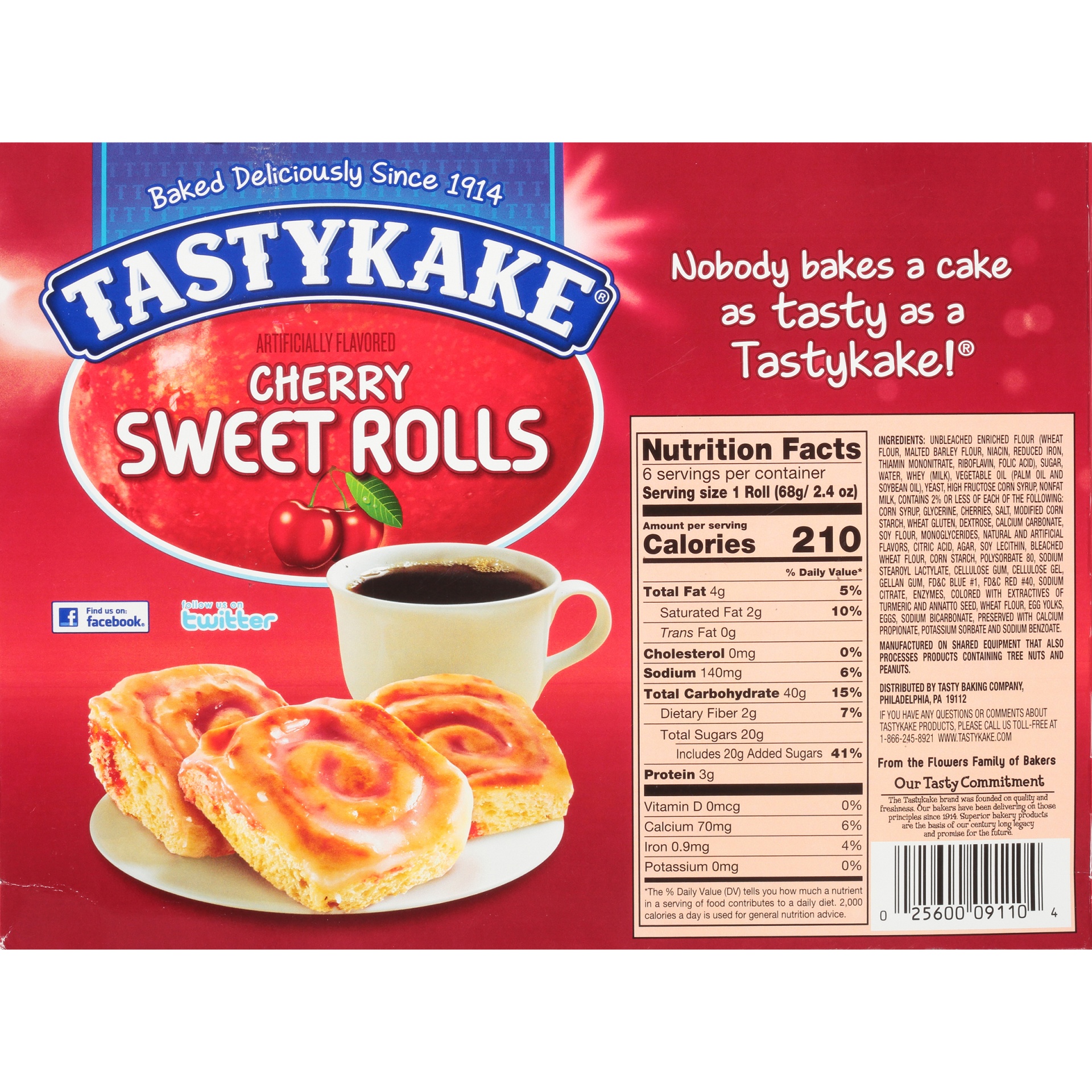 slide 6 of 8, Tastykake Cherry Sweet Rolls, 14.4 oz