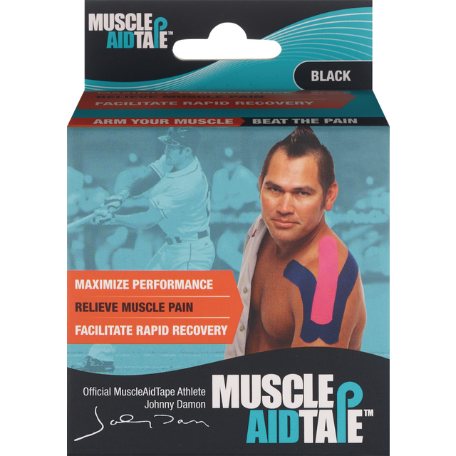 slide 1 of 1, MuscleAidTape Black Kinesiology Tape 1 ea, 1 ct