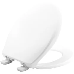 Mayfair WHSP Sta-Tite Easy Clean White Round Toilet Seat