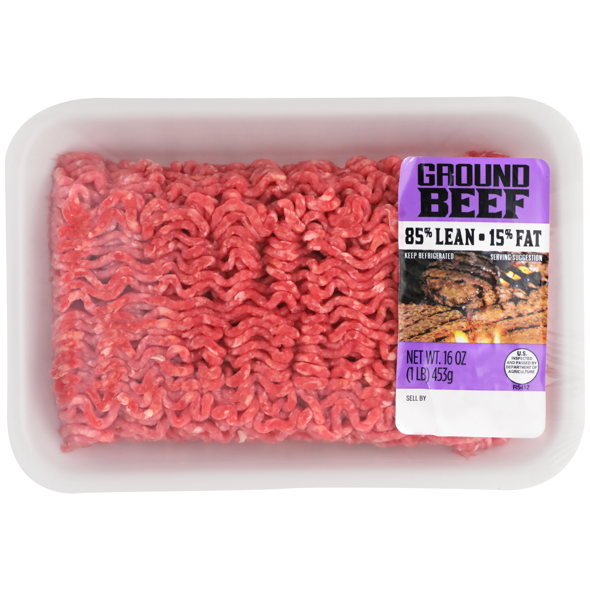 slide 1 of 2, Kroger 85% Lean Ground Beef, 16 oz