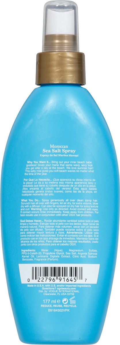slide 8 of 13, OGX Moroccan Sea Salt Spray 6 fl oz, 6 fl oz