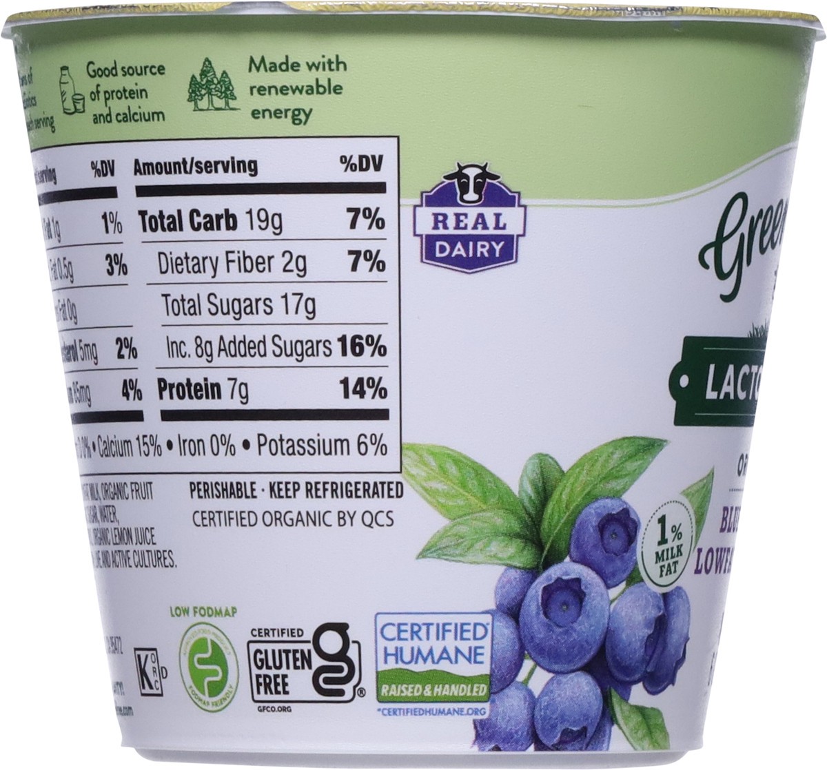 slide 2 of 9, Green Valley Organics Green Valley Blueberry Lactose Free Yogurt, 6 oz