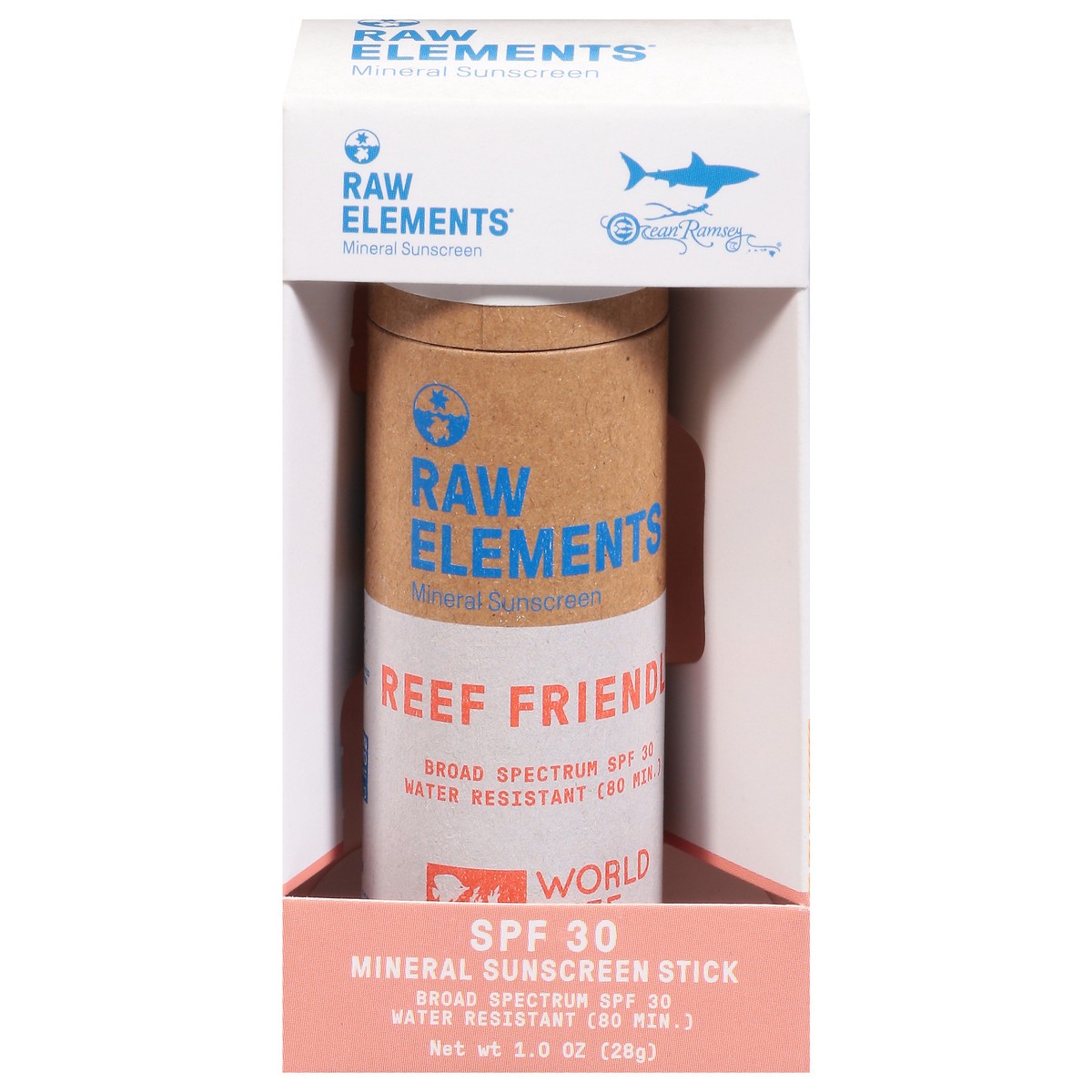 slide 1 of 9, Raw Elements Broad Spectrum SPF 30 Mineral Sunscreen Stick 1.0 oz, 1 oz