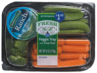 slide 1 of 2, Kroger Vegetable Snack Tray With Ranch Dip, 6 oz
