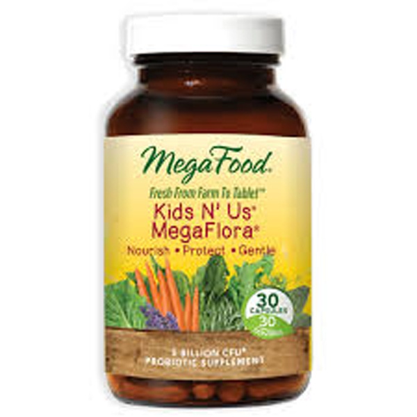 slide 1 of 1, MegaFood Kids N' Us Megaflora Capsules, 30 ct