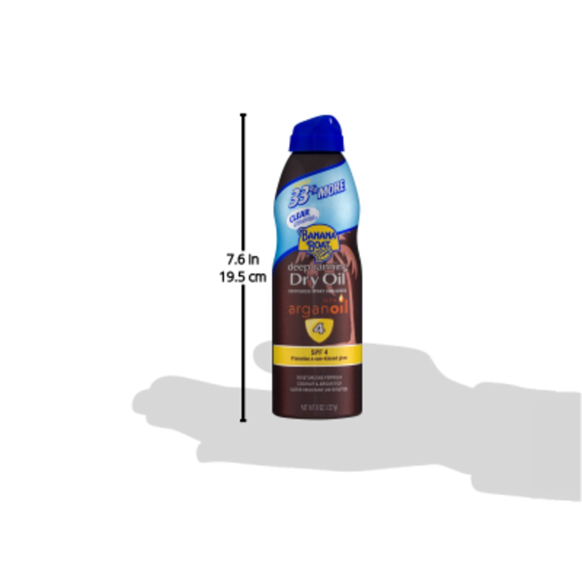 slide 3 of 9, Banana Boat Deep Tanning Dry Oil with Argan Oil Spray Sunscreen SPF 4, 8 oz