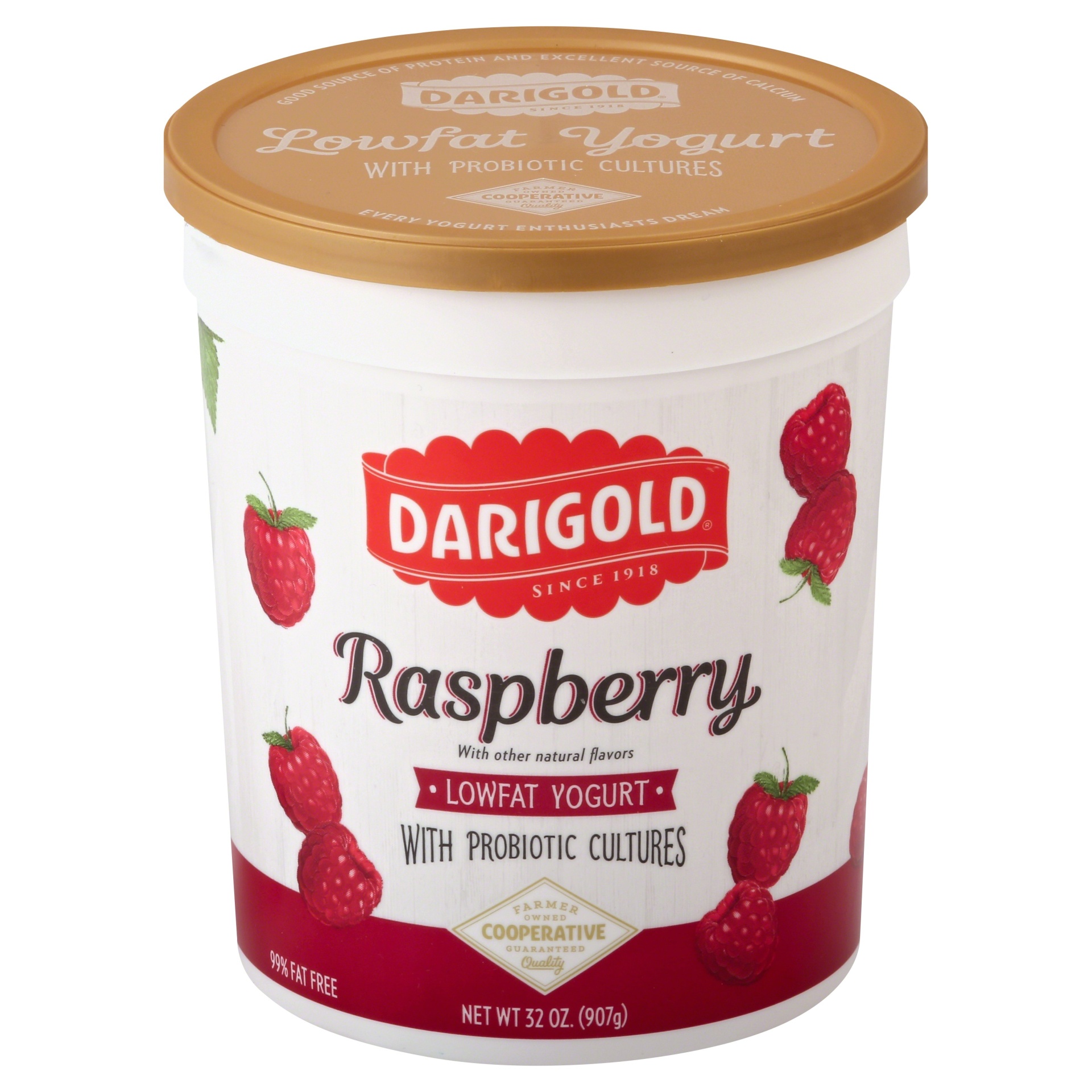 slide 1 of 6, Darigold Yogurt Raspberry, 32 oz