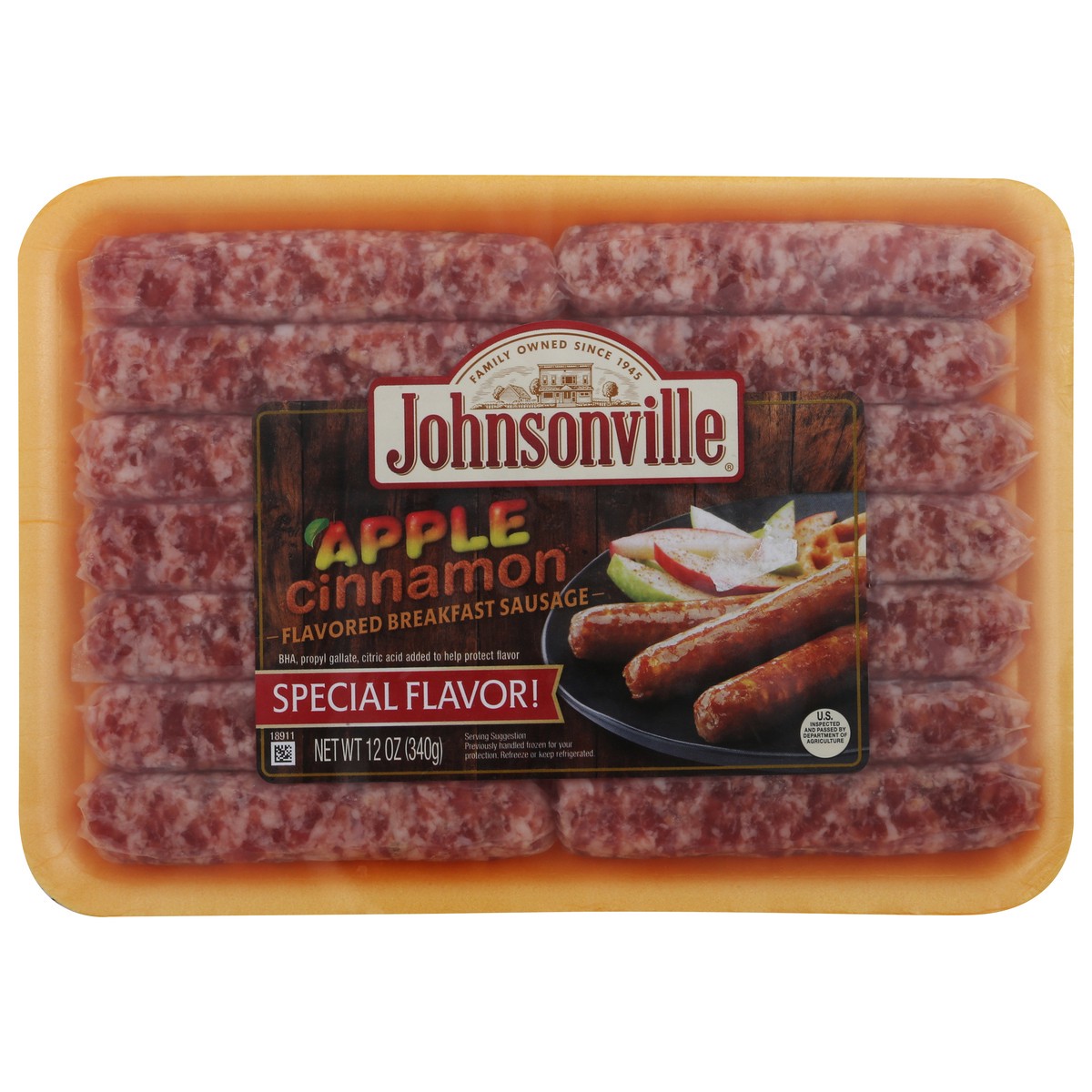 slide 1 of 6, Johnsonville Flavored Breakfast Apple Cinnamon Breakfast Sausage 12 oz, 12 oz