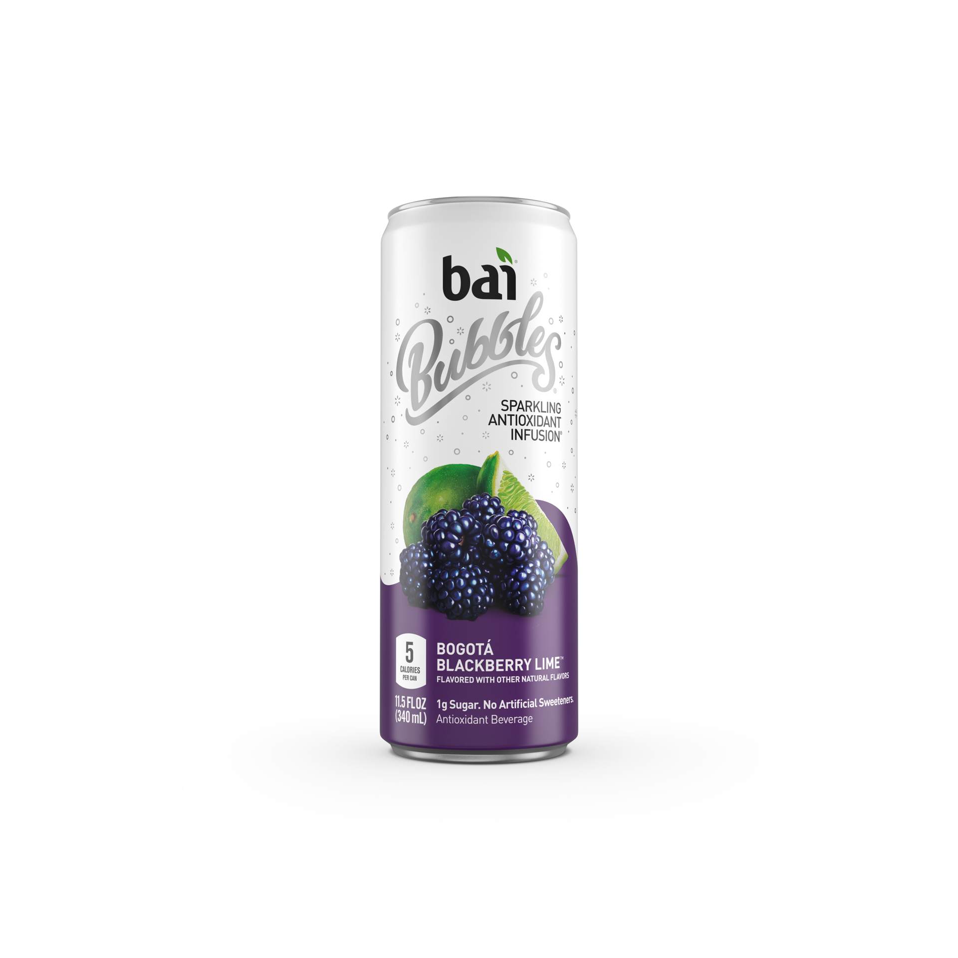 slide 2 of 2, Bai Bubbles Sparkling Water, Bogotá Blackberry Lime, Antioxidant Infused Drinks, 11.5 Fluid Ounce Can - 11.50 fl oz, 11.50 fl oz