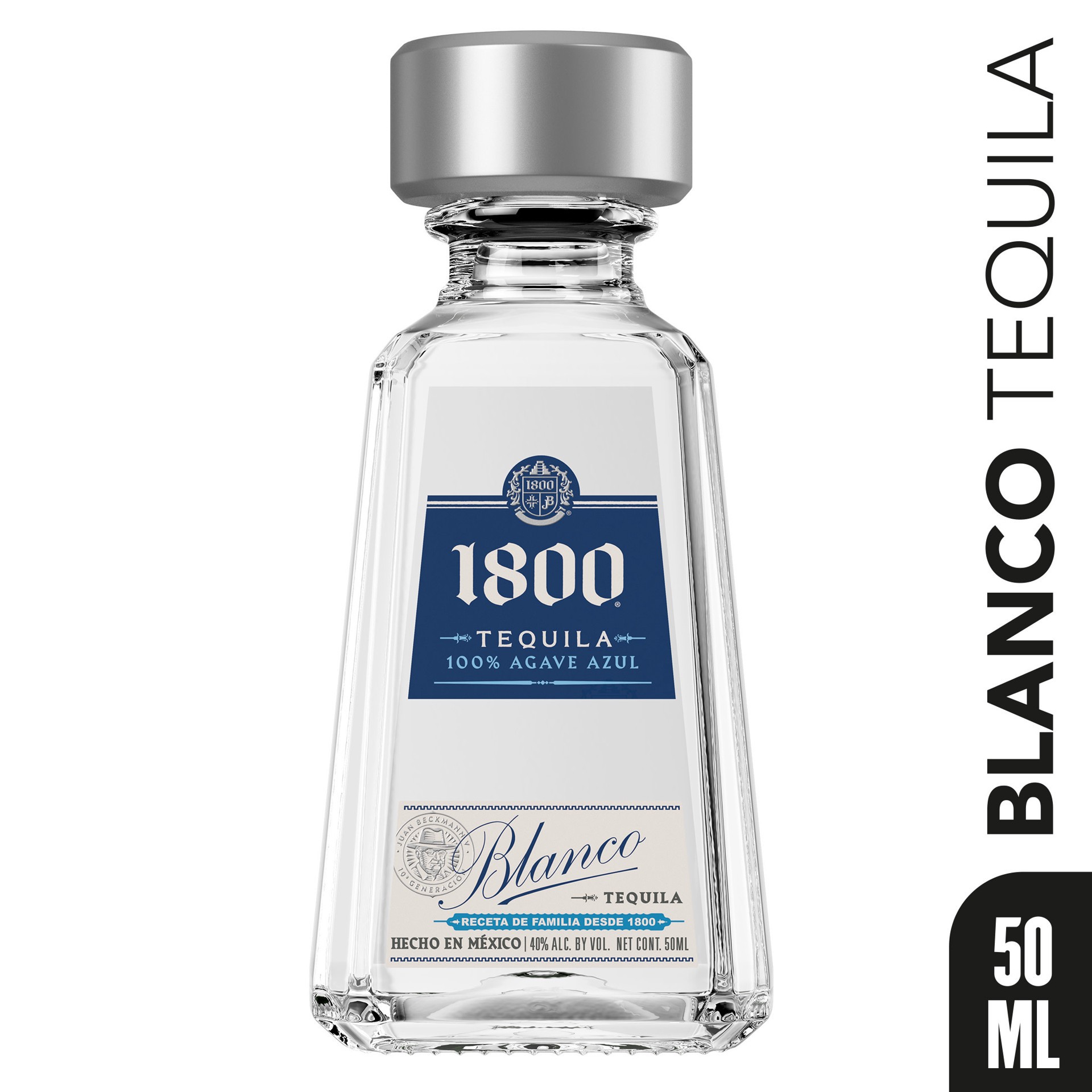 slide 2 of 10, 1800 Tequila Blanco 80 Proof - 50 ml, 50 fl oz